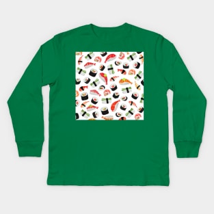 Sushi Pattern Kids Long Sleeve T-Shirt